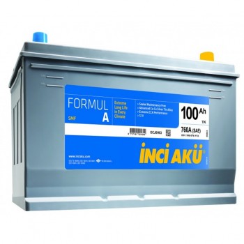 İnci Akü Formul A Asia Ters Kutup 12V 100Ah 760CCA